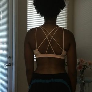 Strappy Pink Sports Bra